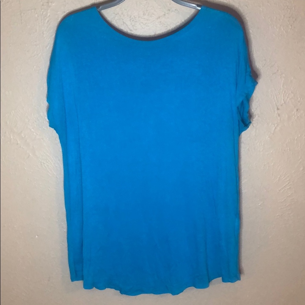 Turquoise Solid Tunic - Picture 2 of 2